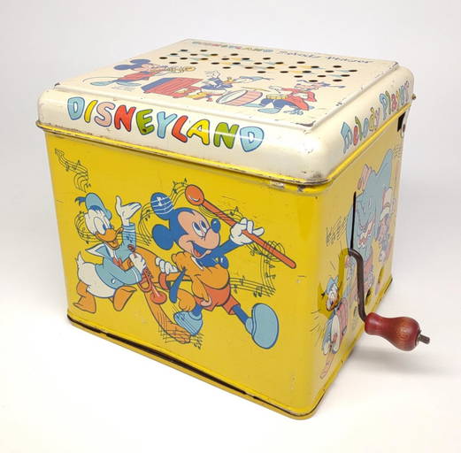 J Chein Disneyland Melody Player Tin Toy (works)