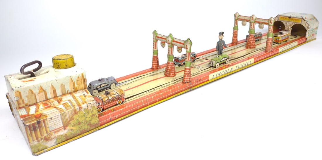 Unique Art Lincoln Tunnel Tin Wind-Up Toy (1 of 12)