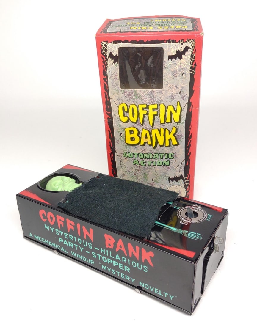 Japan Mechanical Coffin Bank w/ Box (1 of 9)