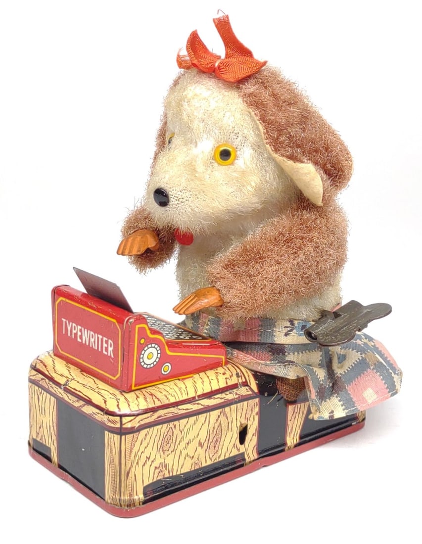 Japan Wind-Up Typewriter Toy Dog (1 of 8)
