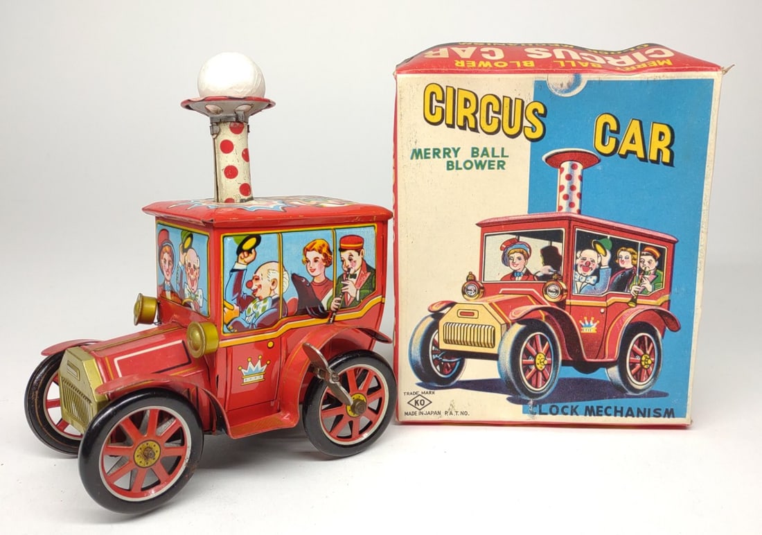 Yoshiya Japan Wind-up Circus Car Toy w/ Box (1 of 9)