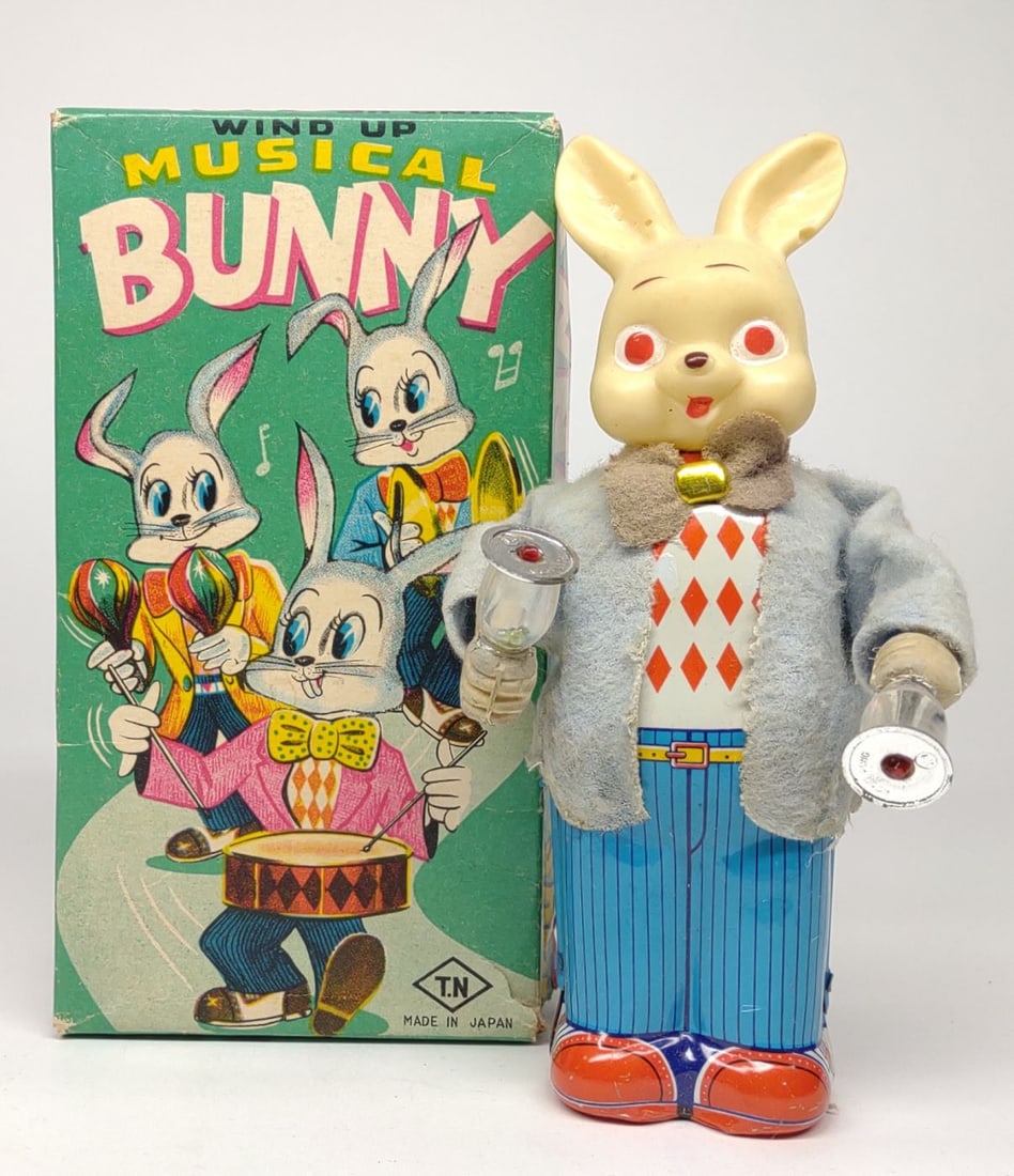 TN Japan Wind-Up Musical Bunny Toy w/ Box (1 of 9)