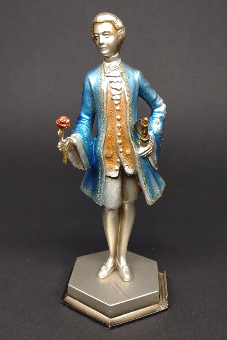 Figural Cigar Striker Lighter of Courtier (1 of 8)