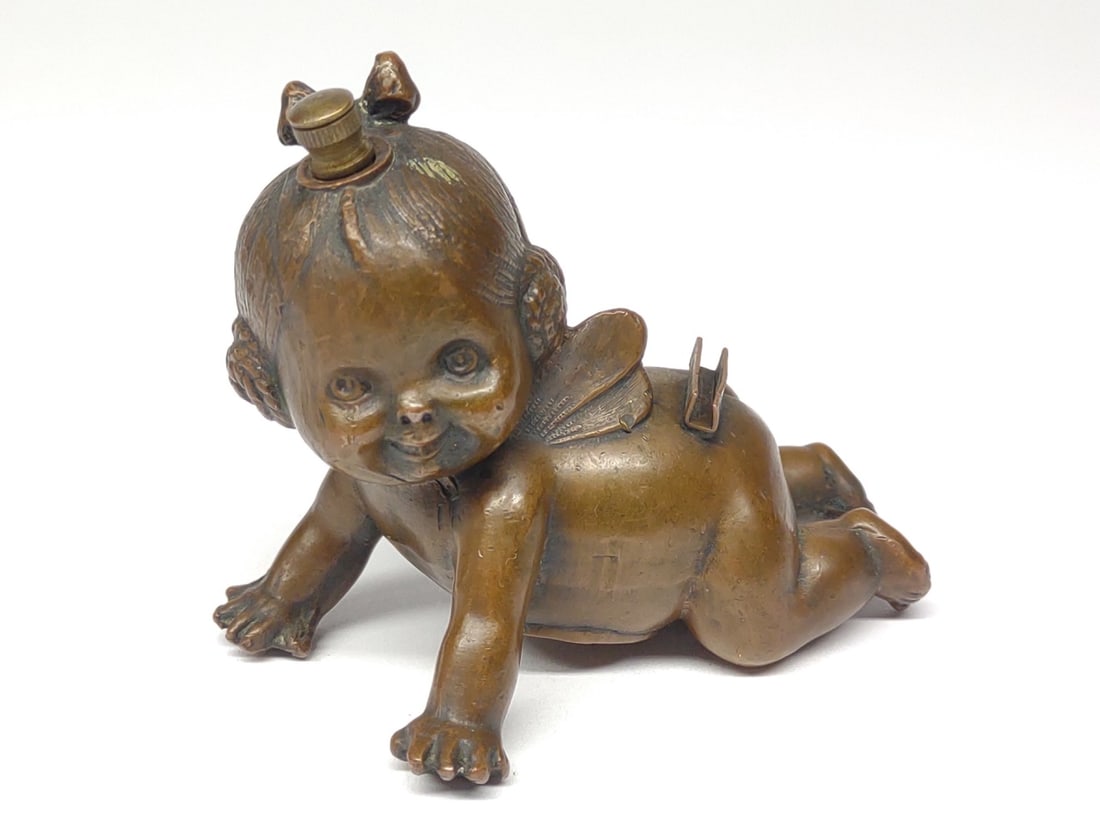 Art Deco Baby Cupid Cigar Striker Lighter (1 of 7)