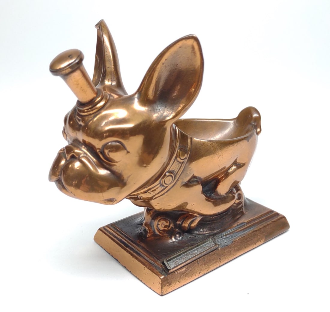 Ronson French Bulldog Striker lighter & Pipe Rest (1 of 7)