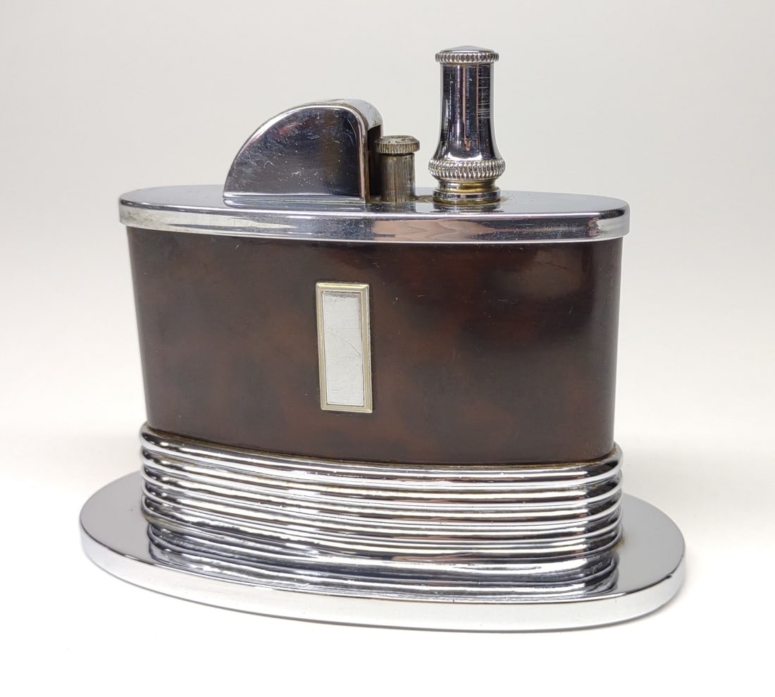 Ronson Art Deco Oval Touch Tip Table Lighter (1 of 7)