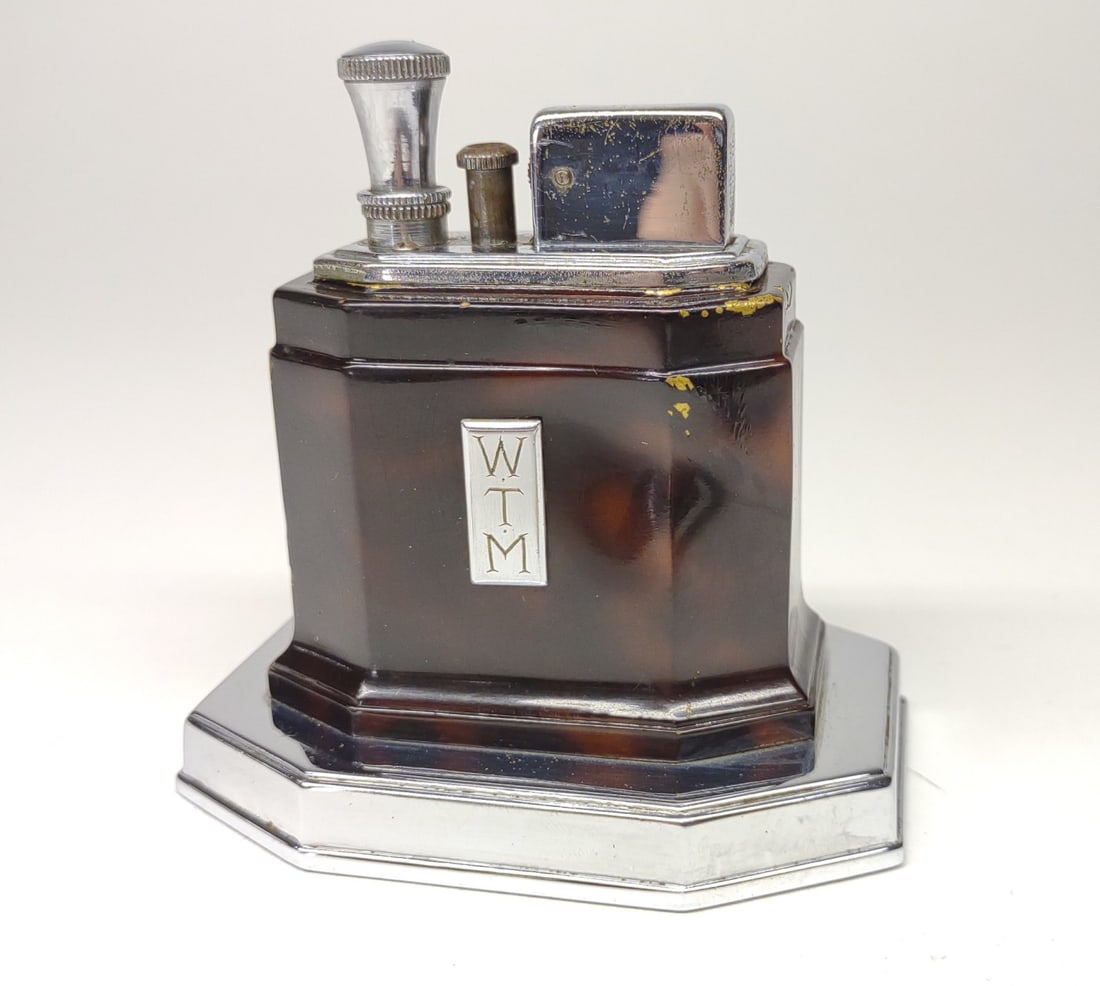 Ronson Touch Tip Octette Table Lighter (Tortoise) (1 of 9)