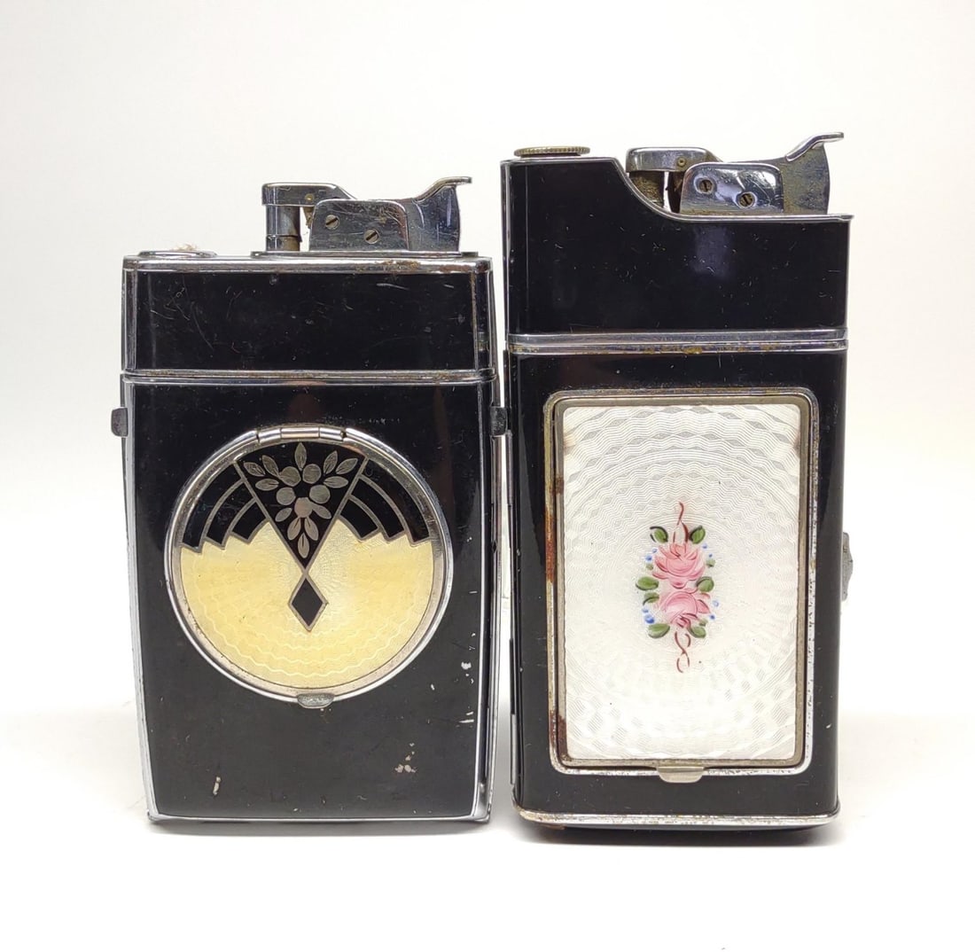 Two Evans Trig-A-Lite Cigarette Case Lighters (1 of 9)