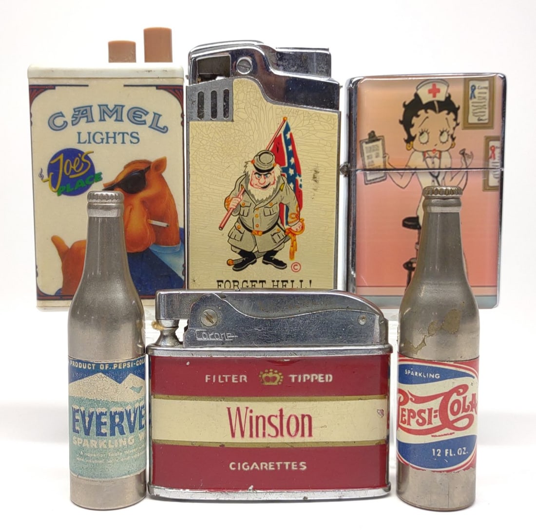 6 Vintage Advertising Lighters (1 of 6)