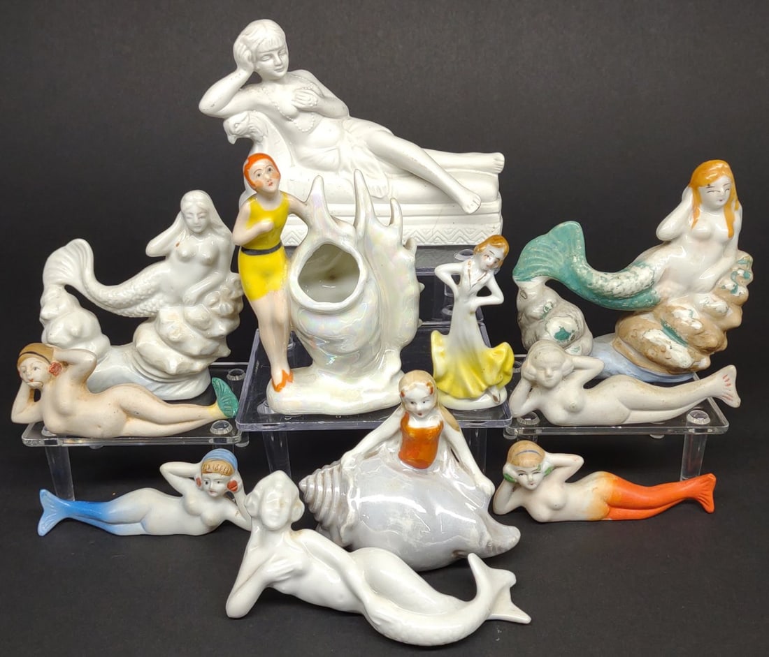 11 Bisque Bathing Beauty Figures & Mermaids Japan (1 of 17)
