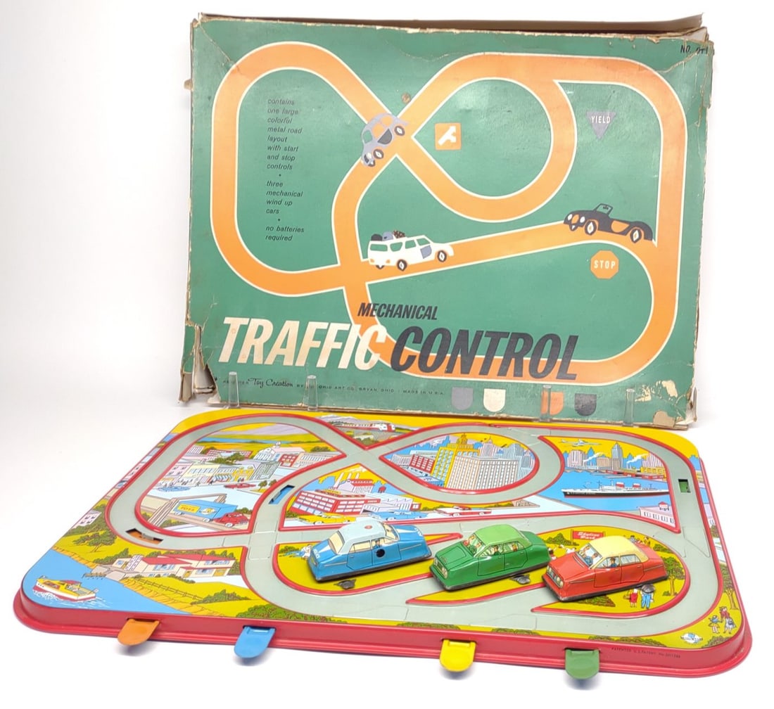 Ohio Art Mechanical Traffic Control Tin Litho Toy (1 of 11)