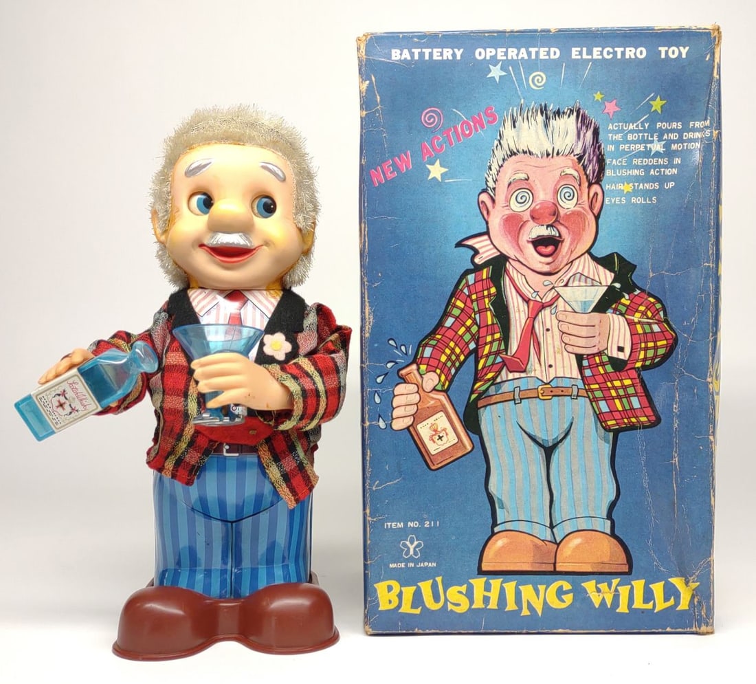Battery Operated Toy Man Drinking Scotch Whiskey.