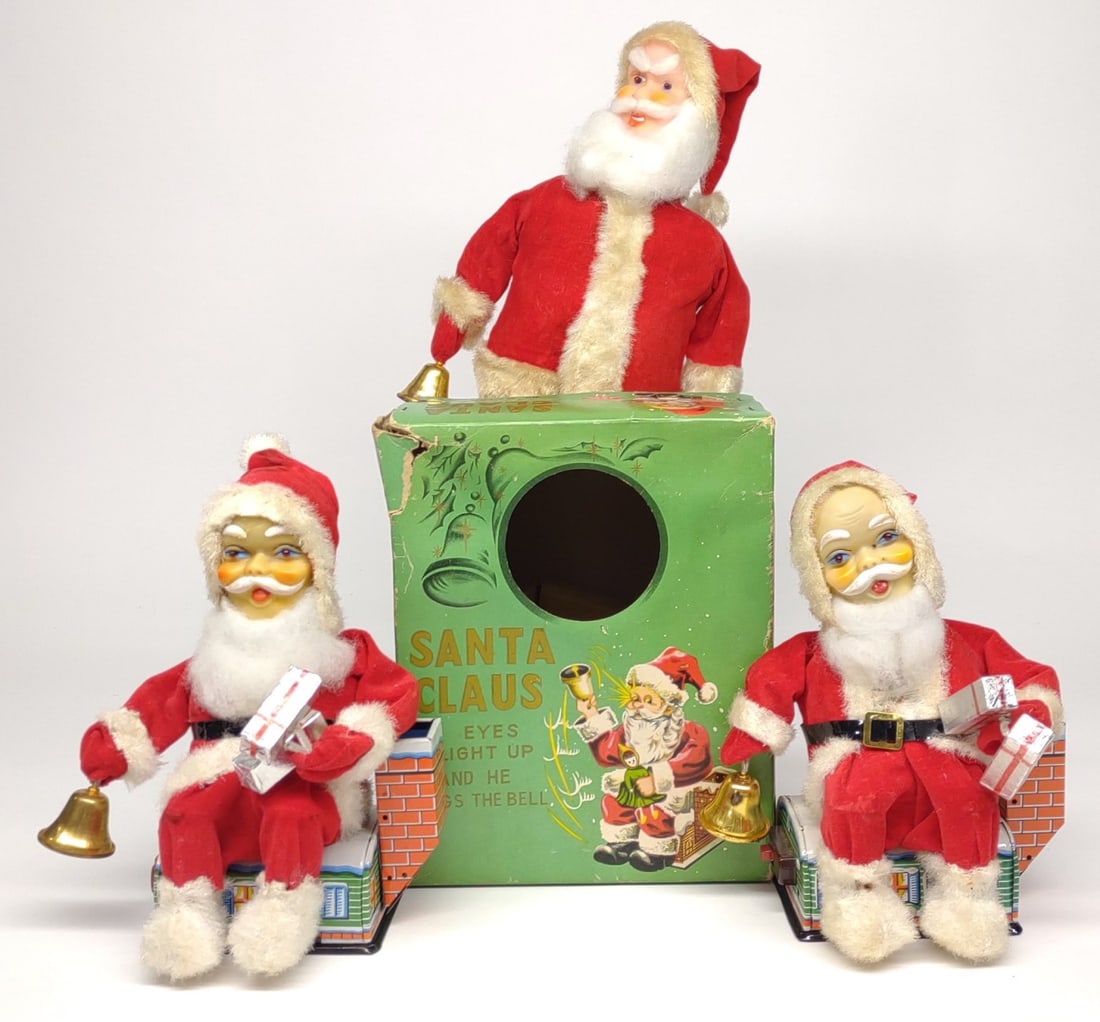 3 Japan Battery Op. Santa Claus Toys (Vintage) (1 of 15)