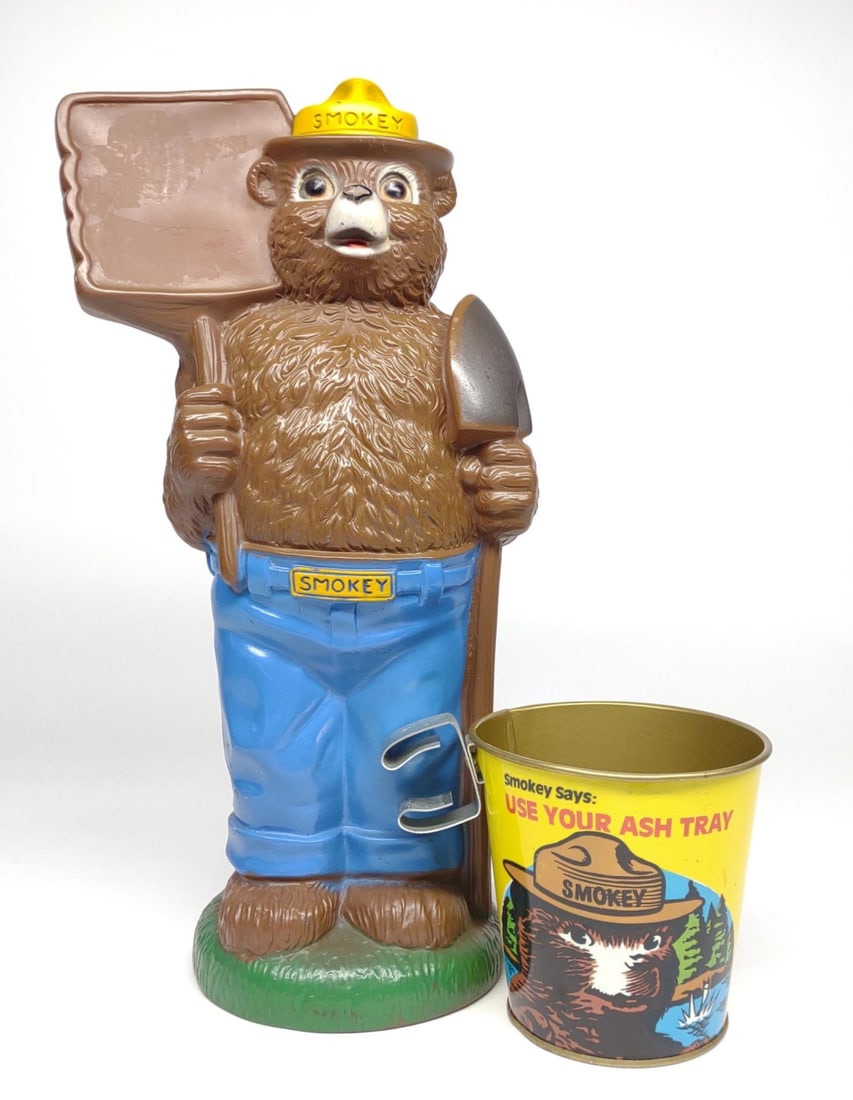 2 Smokey the Bear Collectibles (Bank & Ashtray) (1 of 12)