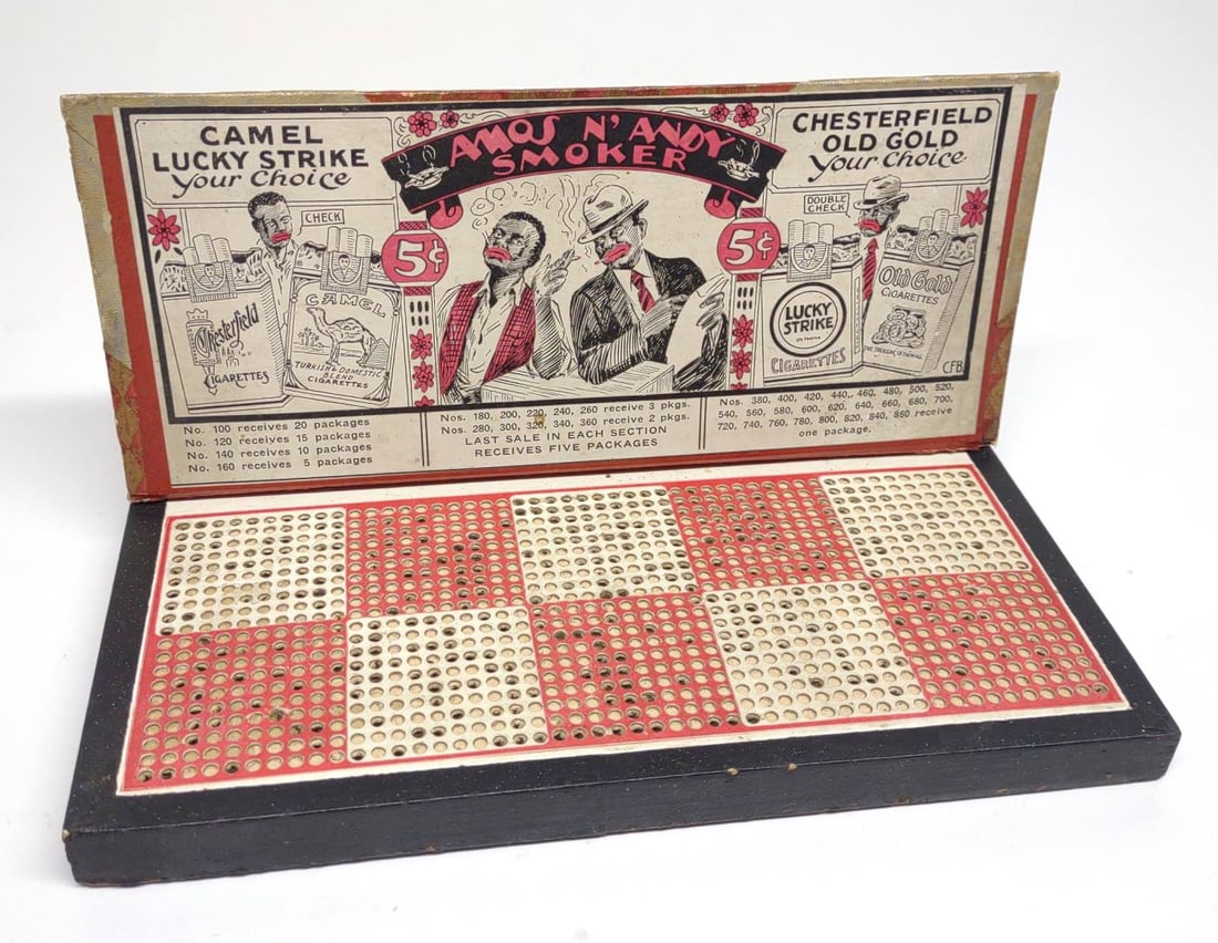 Amos & Andy Smoker Cigarette Punch Board (1 of 5)