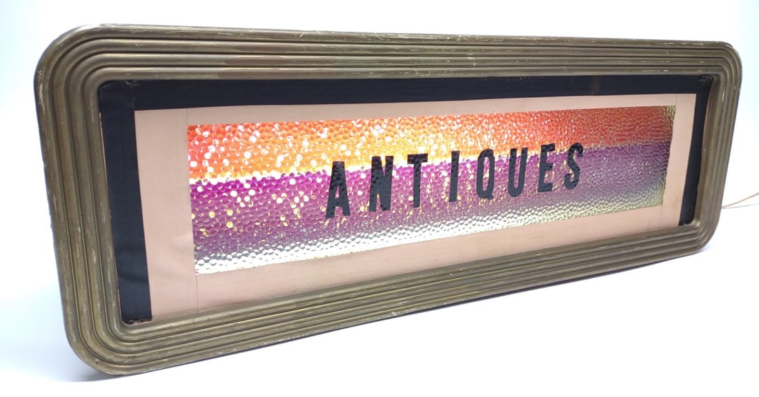Vintage Color Changing Antiques Lighted Sign (1 of 14)