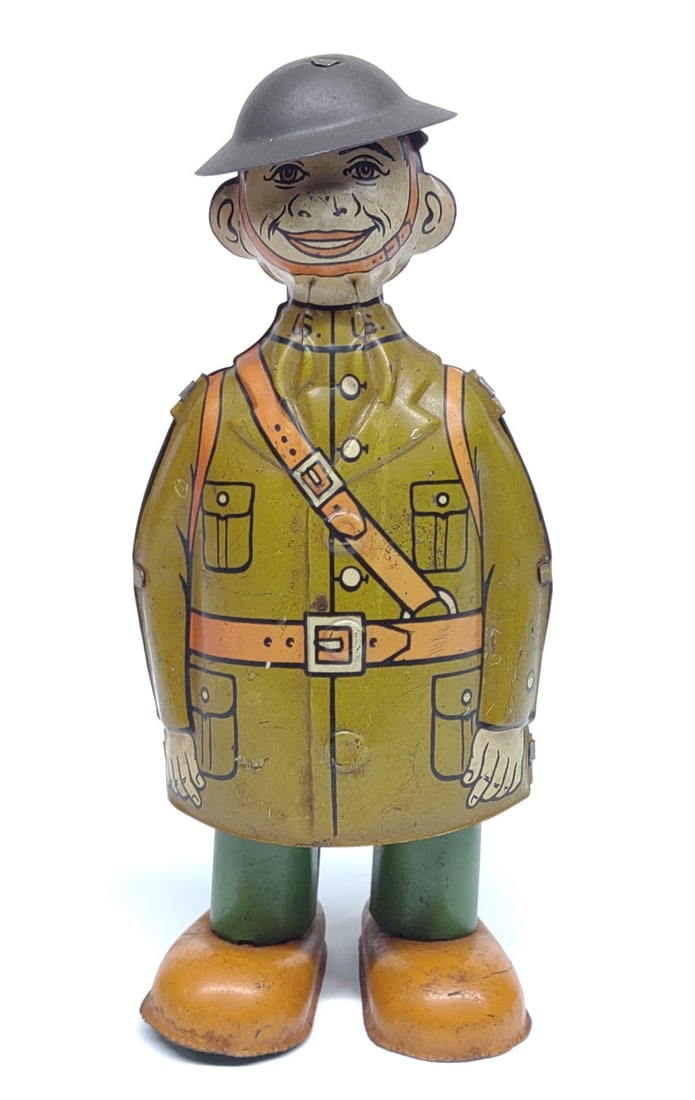 J Chein Doughboy Soldier Wind-up Tin Toy (1 of 5)