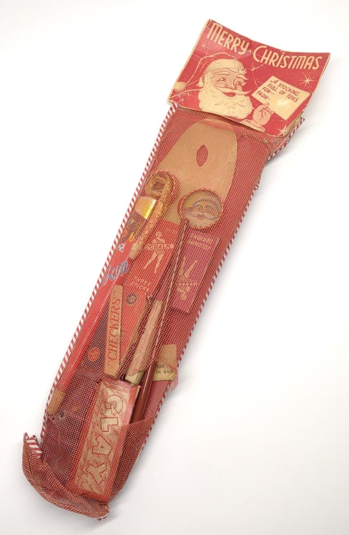1940s Christmas Stocking Full of Toys (Sealed) (1 of 7)