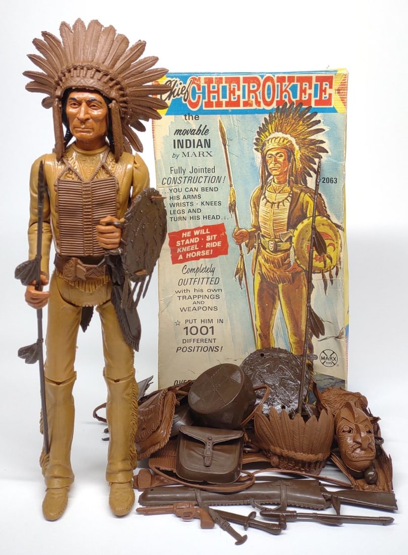 1960s Marx Chief Cherokee Action Figure w/ Box (1 of 11)