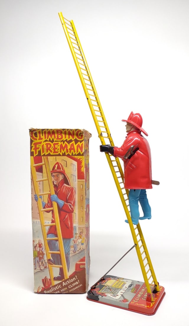 Marx Climbing Fireman Toy w/ Box (1 of 9)