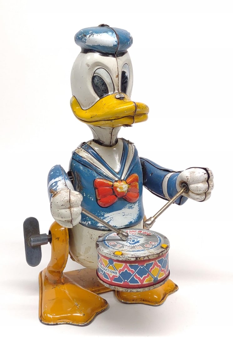 Linemar Donald the Drummer Tin Wind-up Toy (1 of 8)