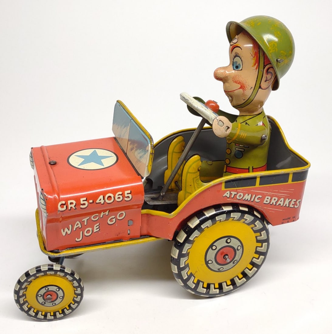 Unique Art G.I. Joe Jouncing Jeep Tin Windup Toy (1 of 8)