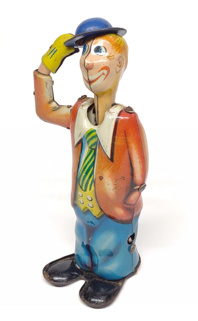 N.B.N German Wind-up Tin Clown Toy (1 of 8)