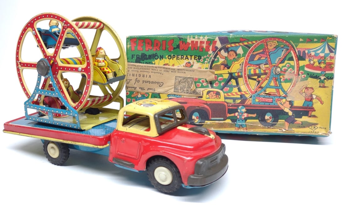Japan Ferris Wheel Friction Tin Truck w/ Box (TN) (1 of 13)