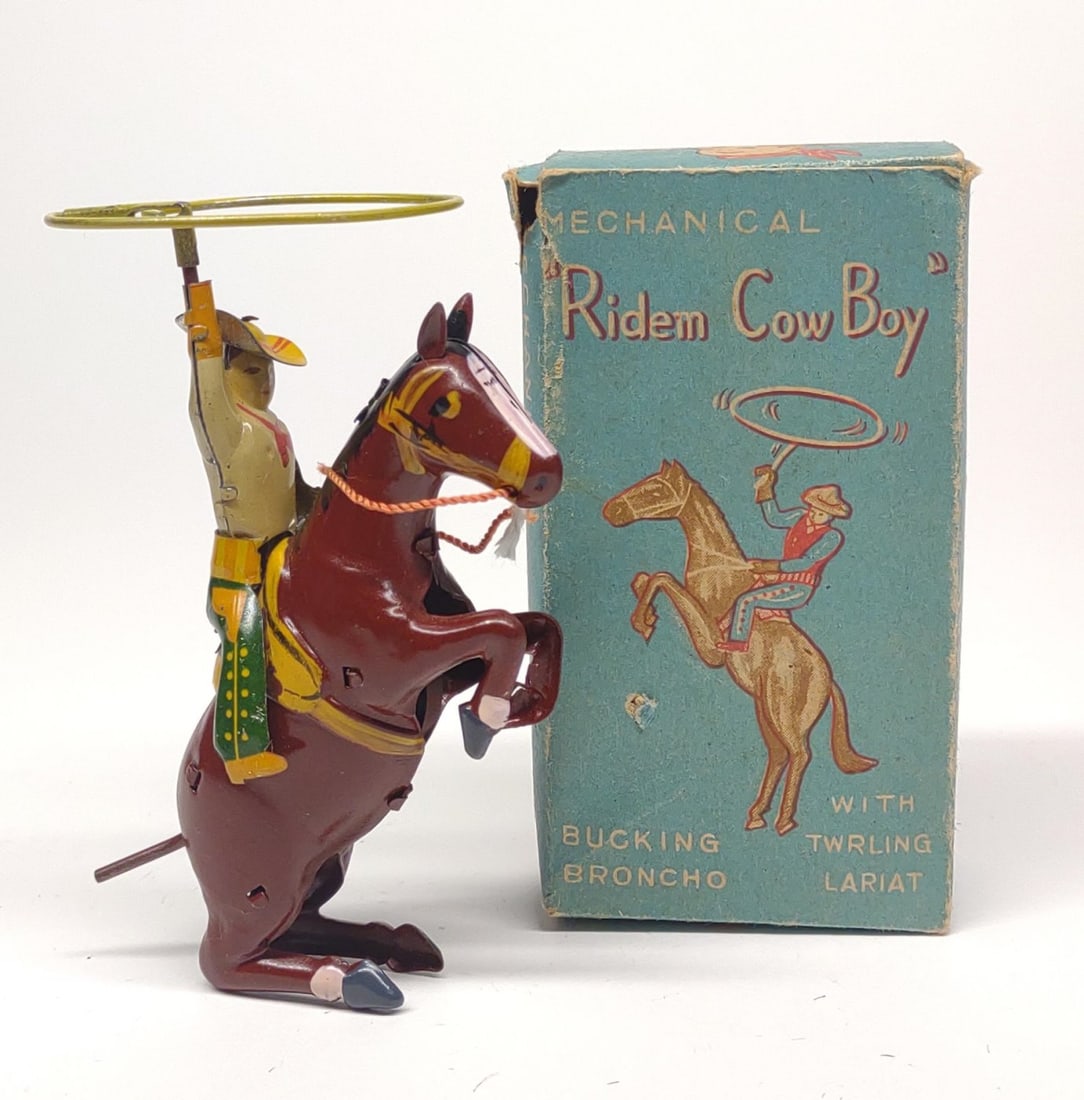 Japan Ridem Cowboy Bucking Bronco Wind-Up Toy (1 of 9)