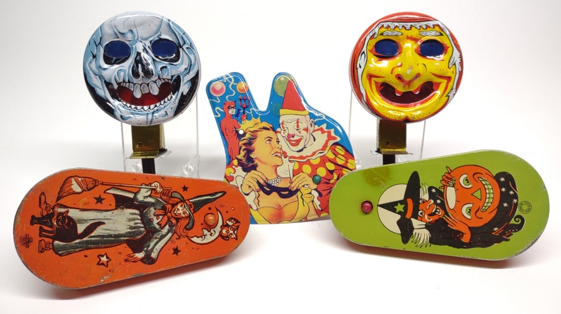 5 Tin Halloween Sparkers & Noisemaker Toys (1 of 11)