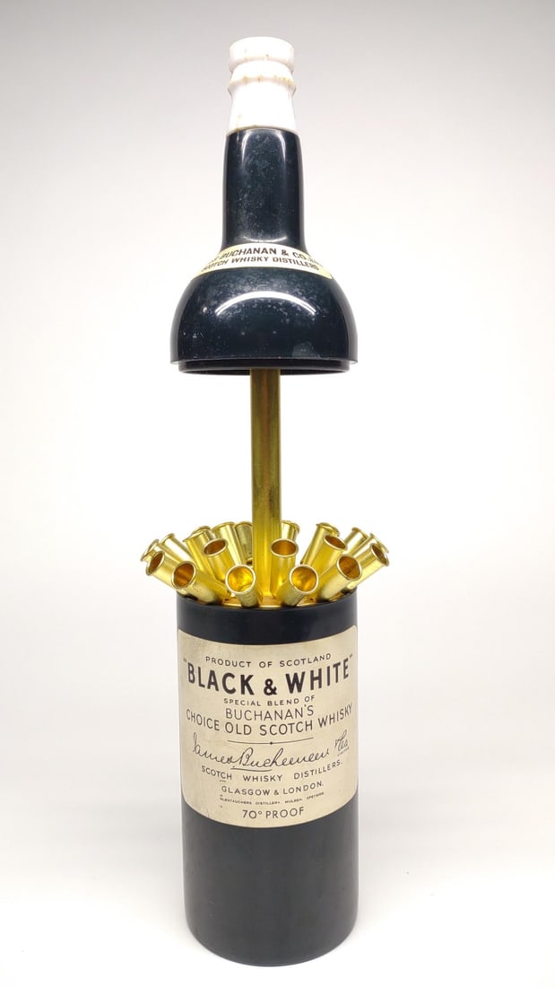 Vtg. Cigarette Holder Whiskey Bottle & Music Box (1 of 7)