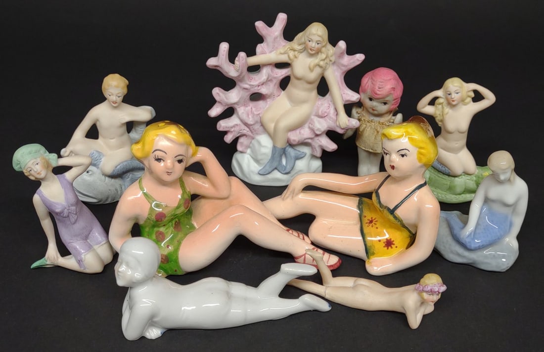 10 Bathing Beauty Figurines (German & Japan) (1 of 14)