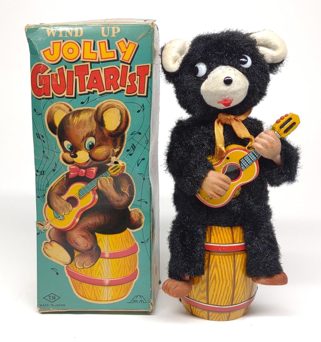 Japan Wind-up Jolly Guitarist Toy w/ Box (TN) (1 of 9)