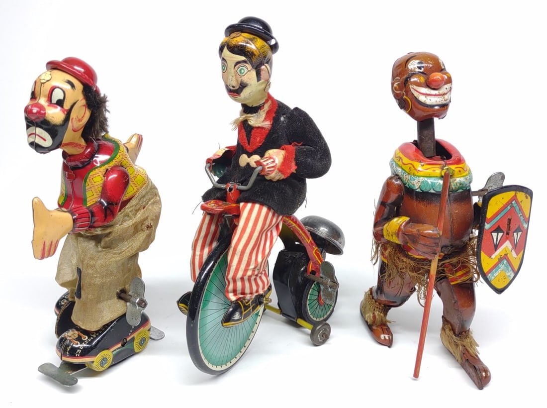 1950's Tin Windup Pango Pango African Dancer By Tps