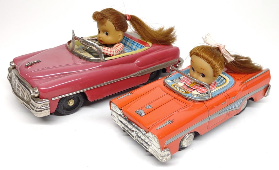 2 Japan Friction Girl Driving Sports Car Toys (1 of 8)