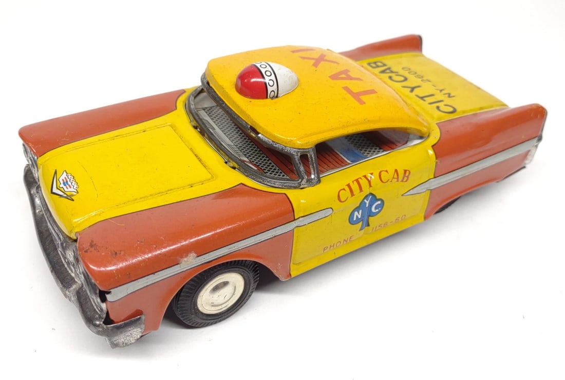 Japan NYC City Cab Tin Friction Toy Car (1 of 8)