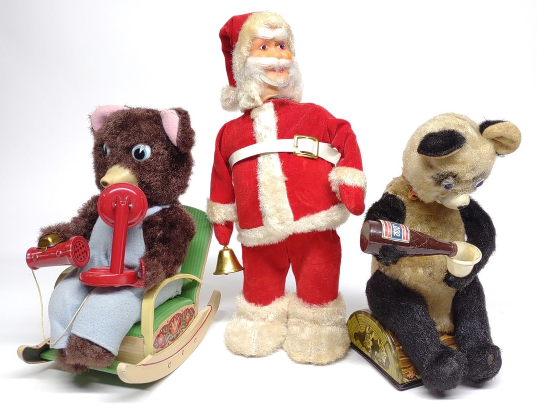 3 Japan Battery Op Toys (Santa & Bears) Works (1 of 8)