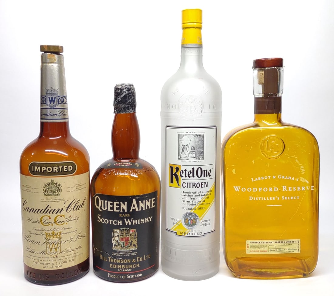 4 Oversized Whiskey & Liquor Bottles (1 of 7)