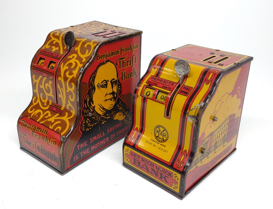 2 Marx Tin Cash Register Coin Banks (1 of 6)