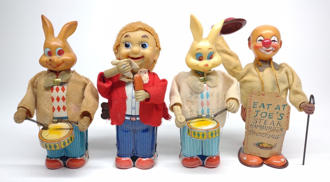 4 Japan TN Wind-up Figural Toys (1 of 7)