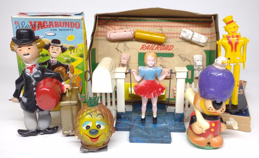 Early Plastic Toys & Wind-ups (incl. Sterling Set) (1 of 8)