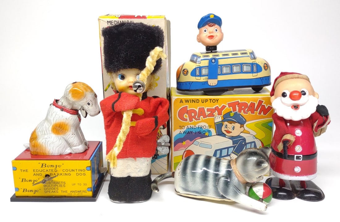 5 Japan Wind-up Tin Toys (Some Boxed) (1 of 11)