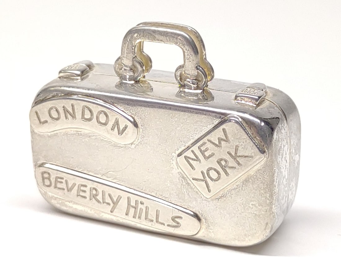 Tiffany & Co. Sterling Silver Luggage Pill Box (1 of 9)
