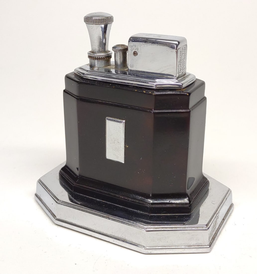 Ronson Touch Tip Octette Table Lighter (Tortoise) (1 of 8)