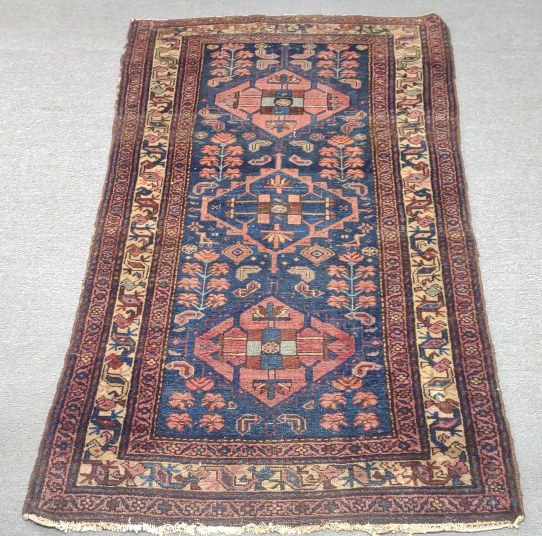 Hamadan Persia Hand Knotted Rug 5'8" x 3'4" (1 of 12)