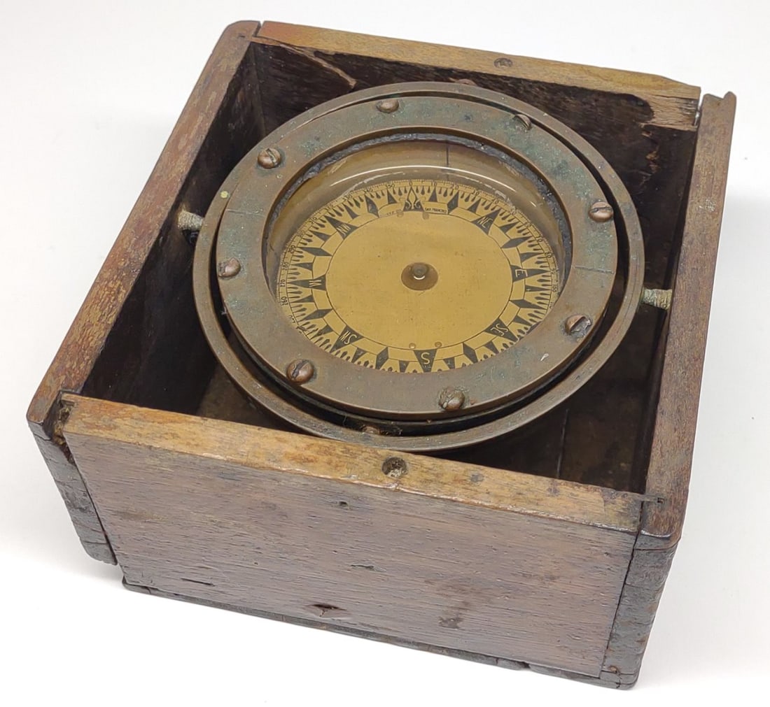 A. Lietz Co Ship's Box Compass (1 of 9)