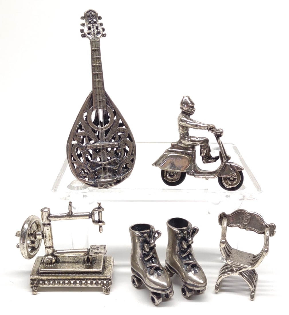 5 Sterling Silver Miniature Figures (1 of 9)