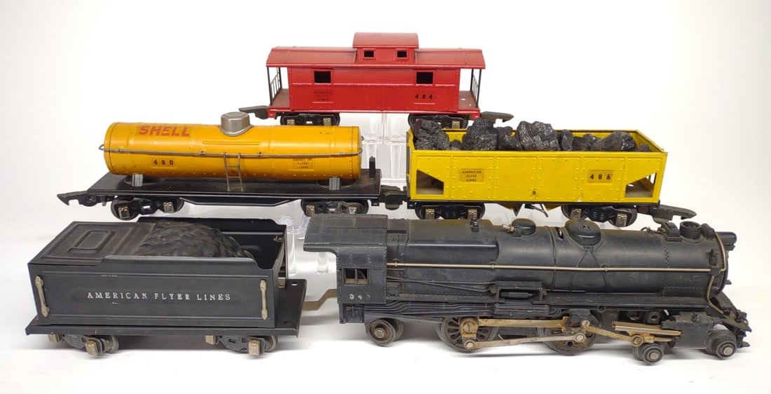 Prewar American Flyer Loco #545 Train Set (1 of 10)