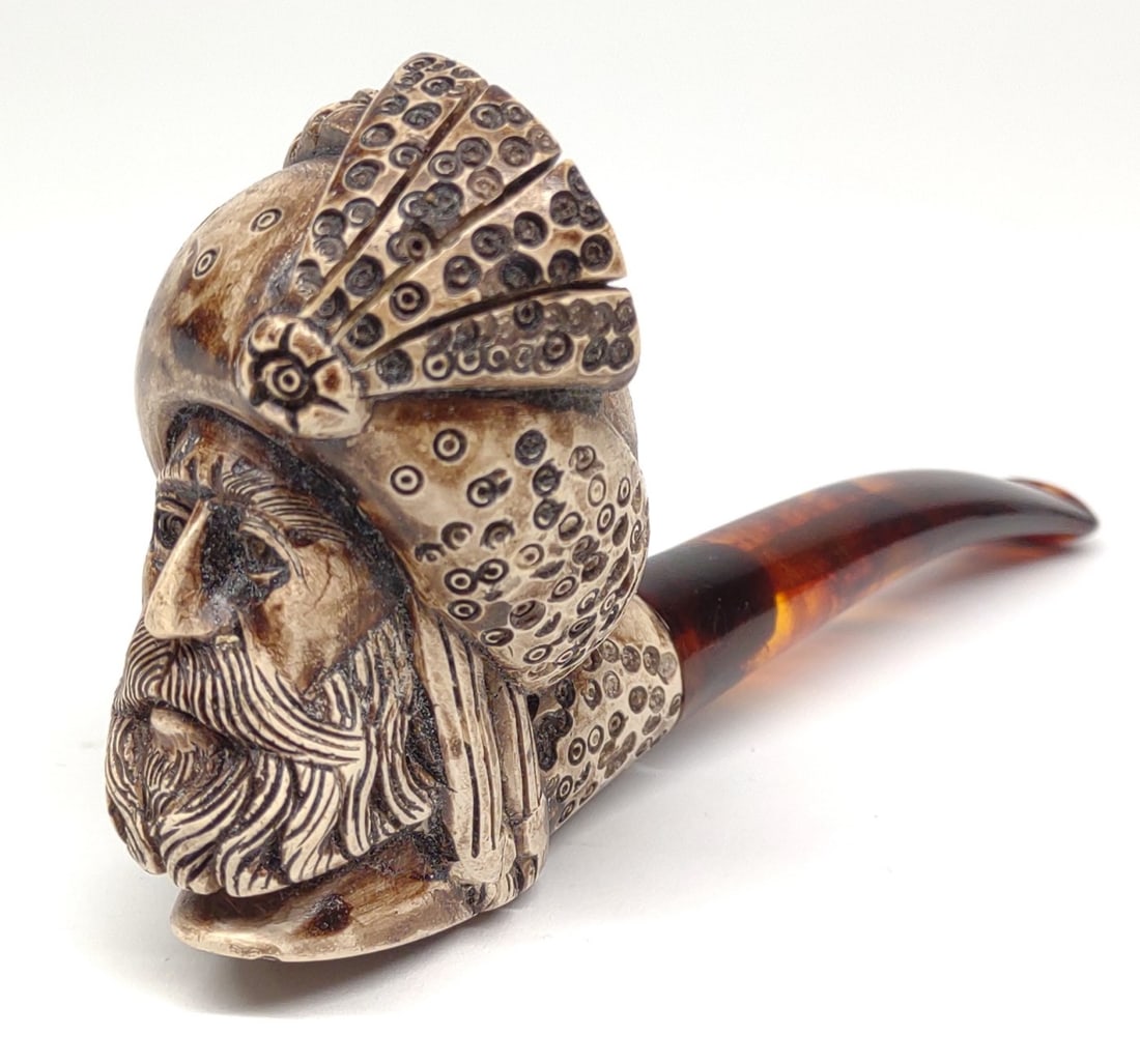 Meerschaum Tobacco Pipe Carved Head (1 of 6)