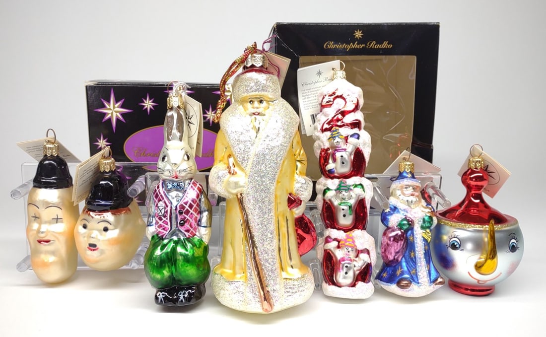 7 Christopher Radko Glass Christmas Ornaments (1 of 7)
